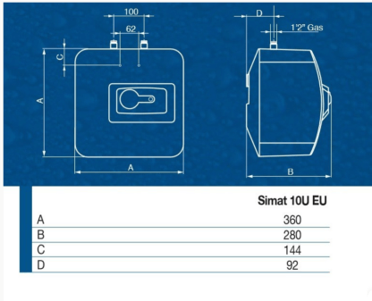 Elektriboiler Simat 10L